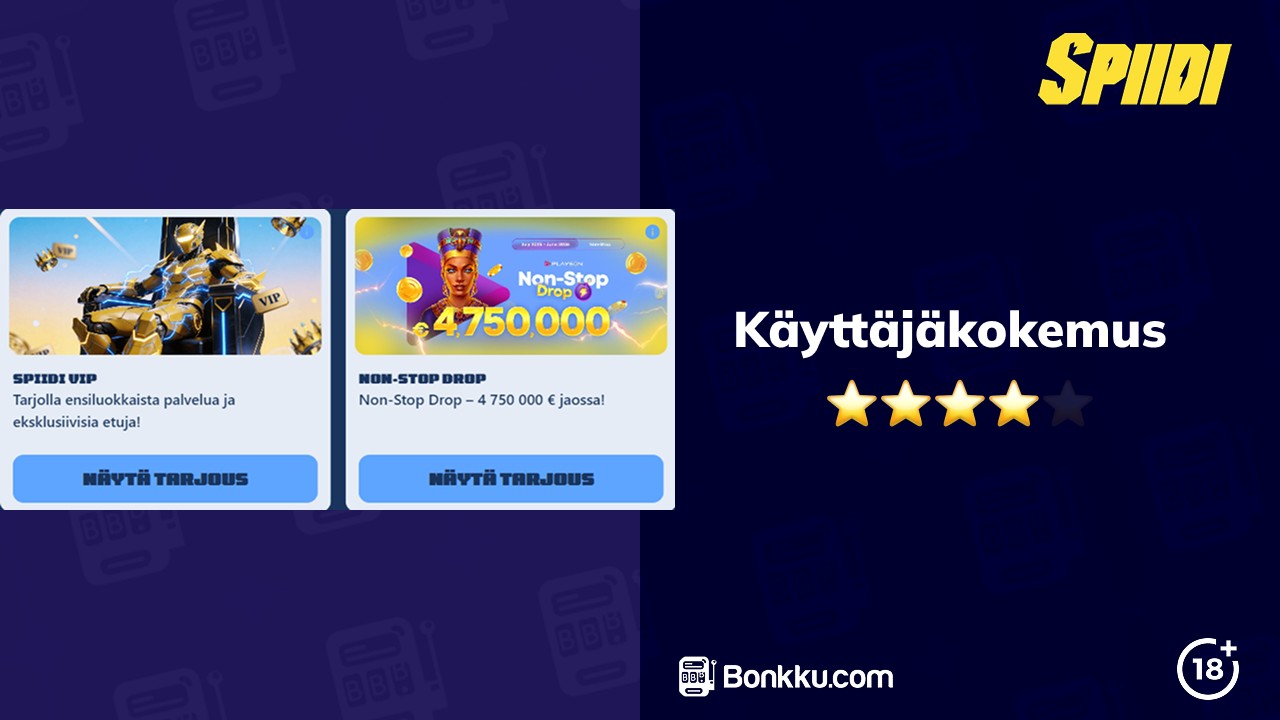 spiidi casino käyttäjäkokemus
