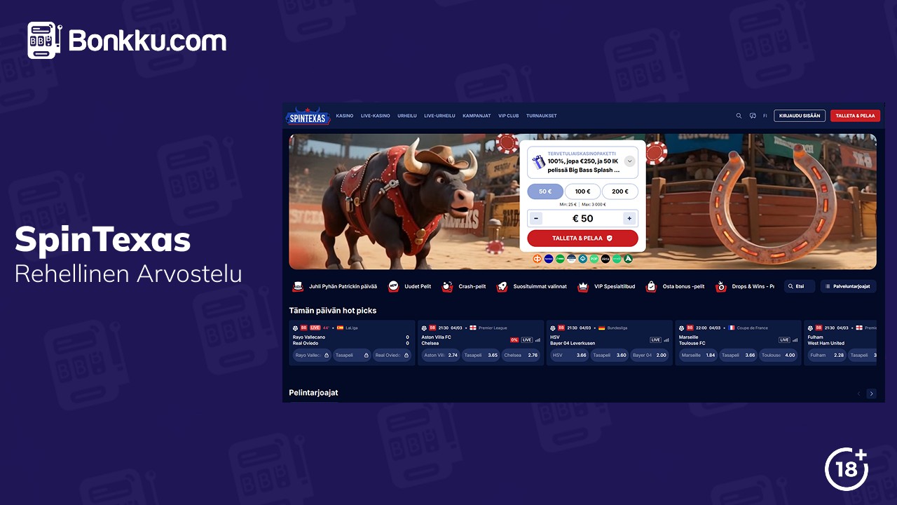 spintexas casino arvostelu
