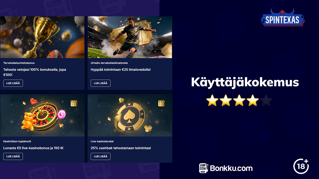 spintexas käyttäjäkokemus