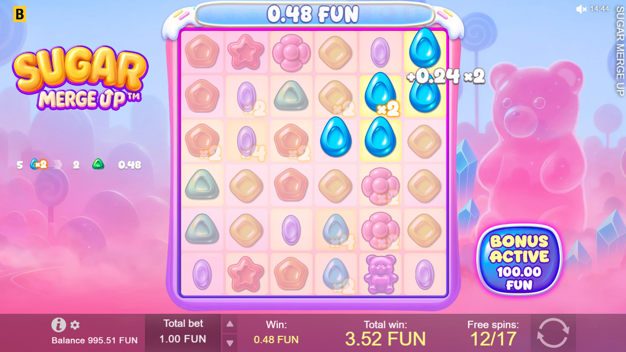 sugar merge up bonus