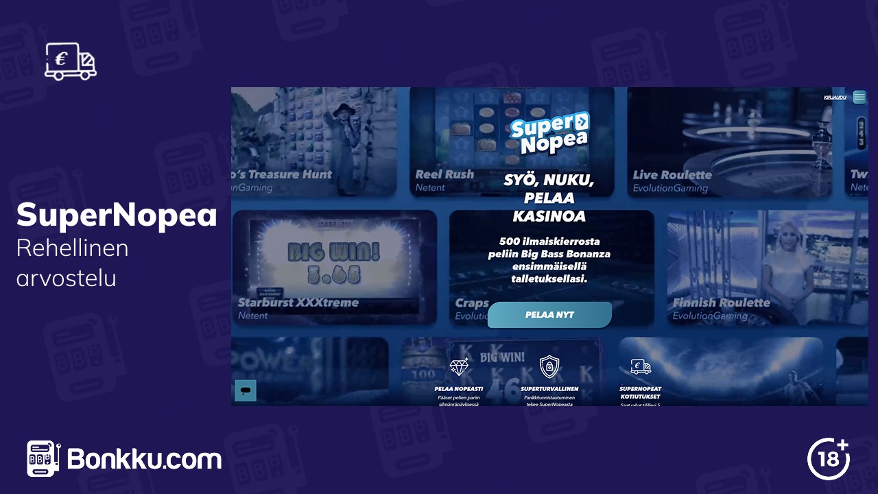 supernopea casino arvostelu