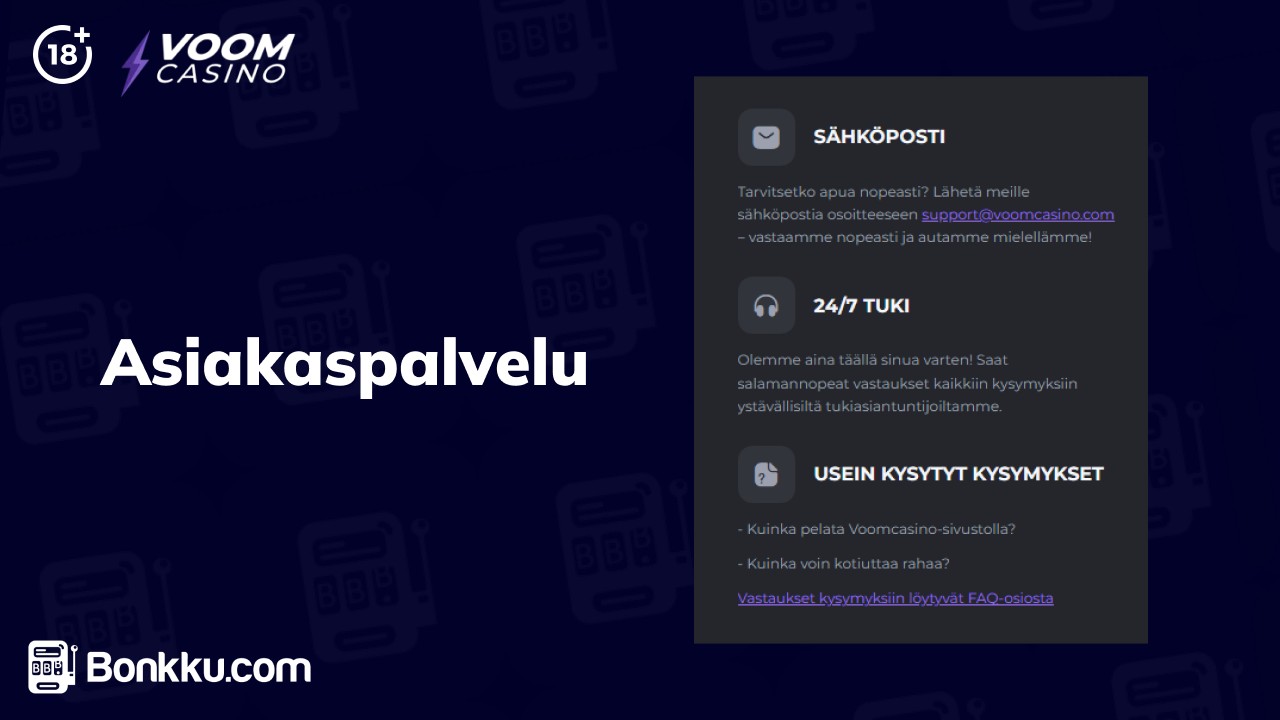 voom casino asiakaspalvelu
