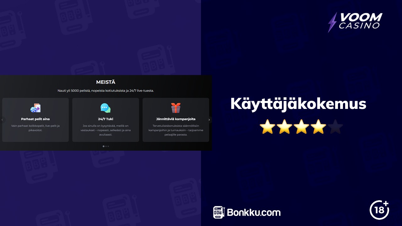 voom casino käyttäjäkokemus