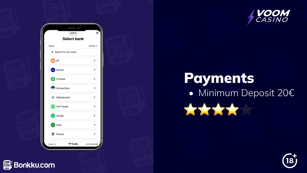 voom casino payments