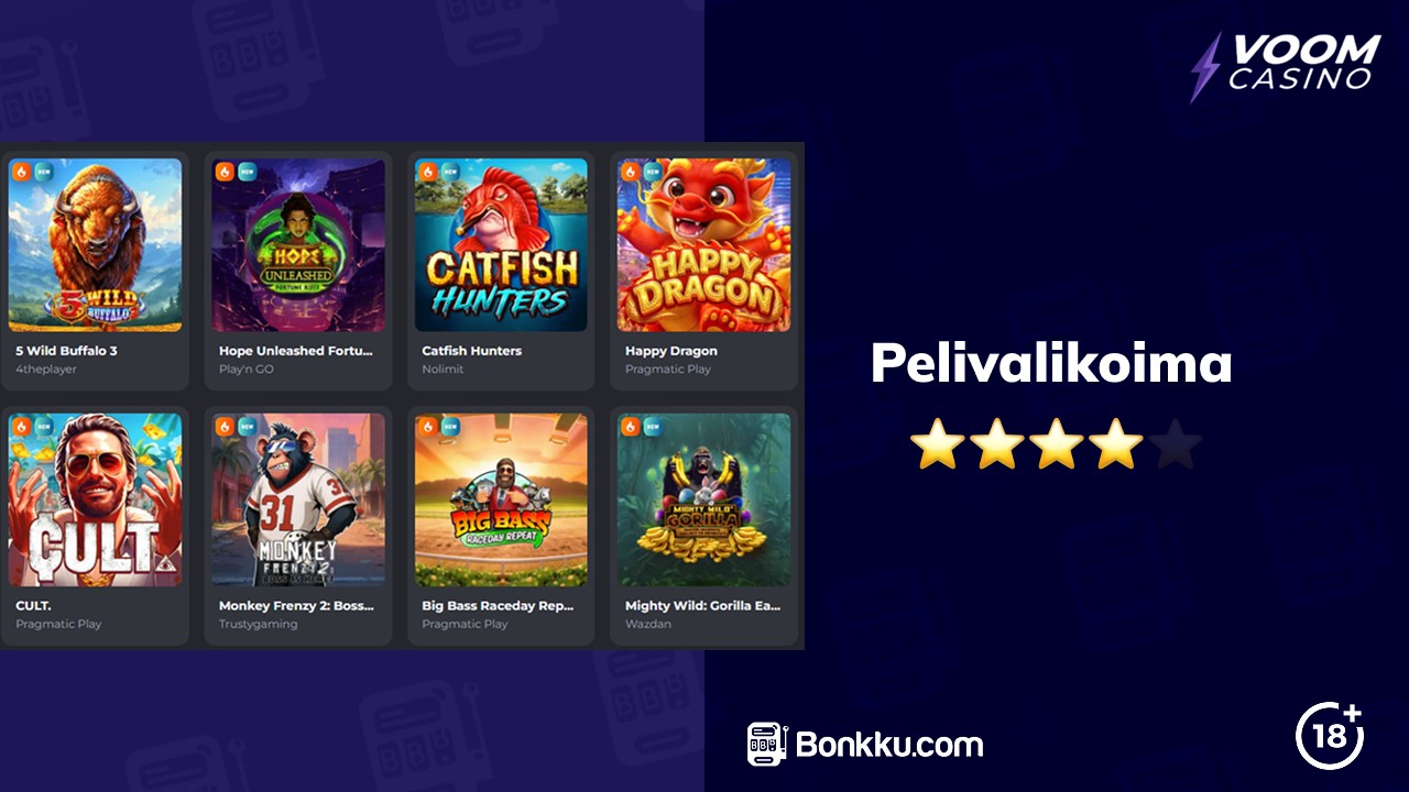voom casino pelivalikoima