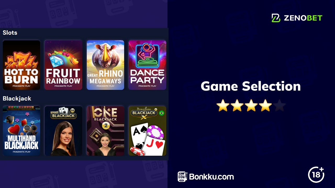 zenobet game selection