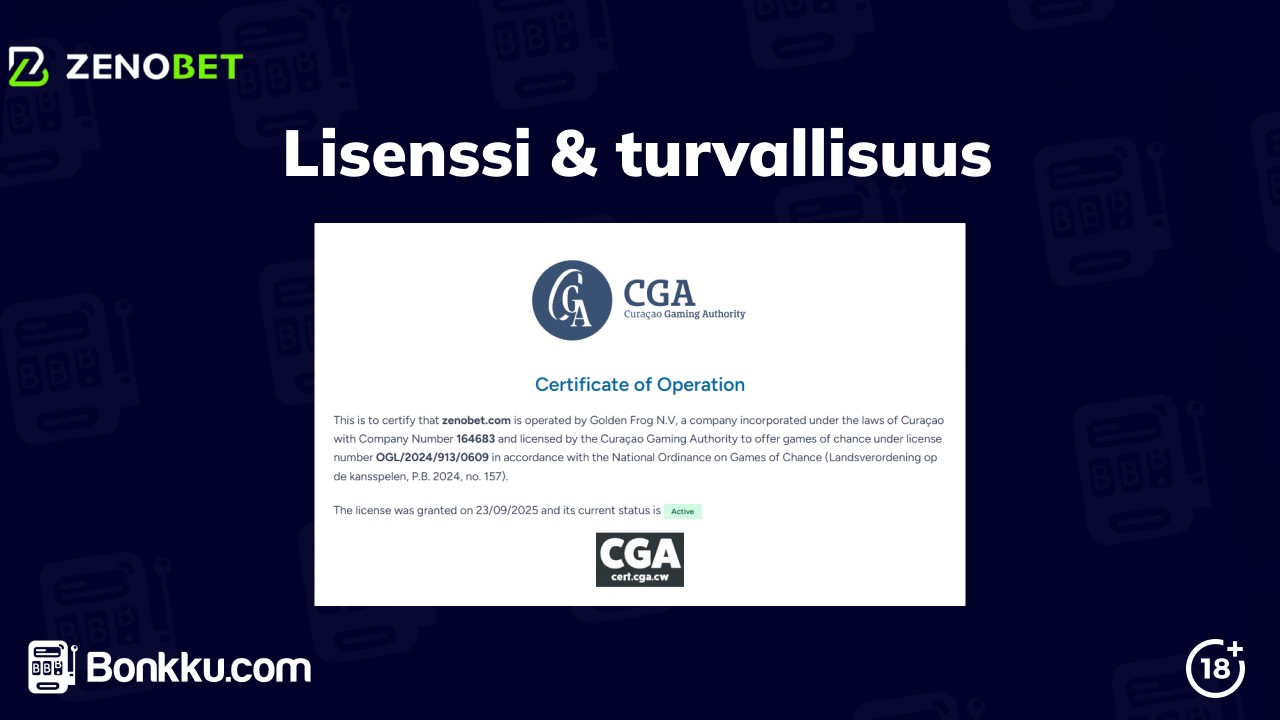 zenobet lisenssi ja turvallisuus