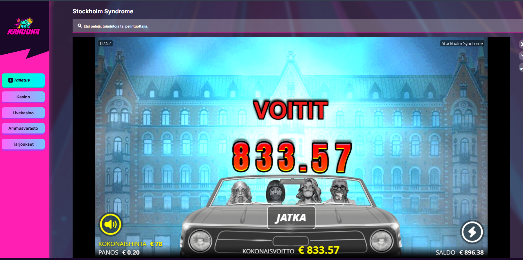 Big wins screenshot