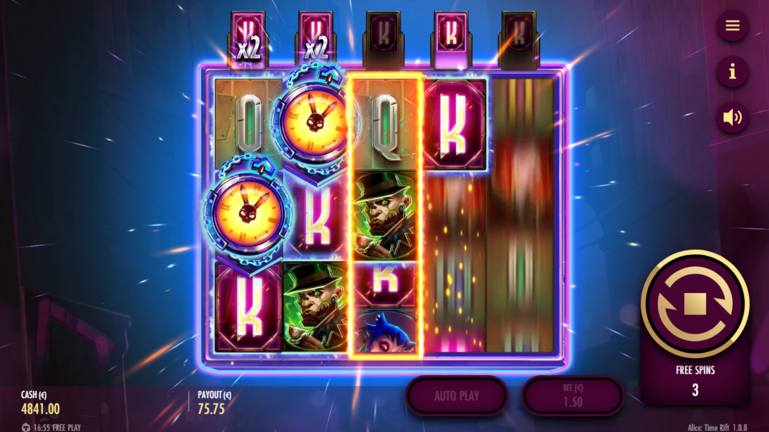 Alice Time Rift Demo & Slot Review (Thunderkick)