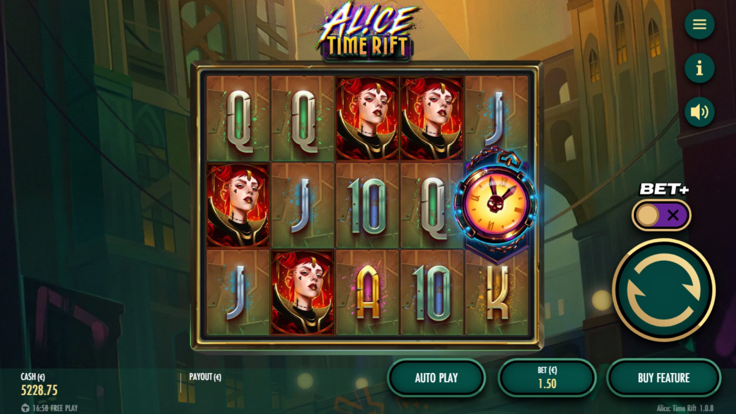 alice time rift slot