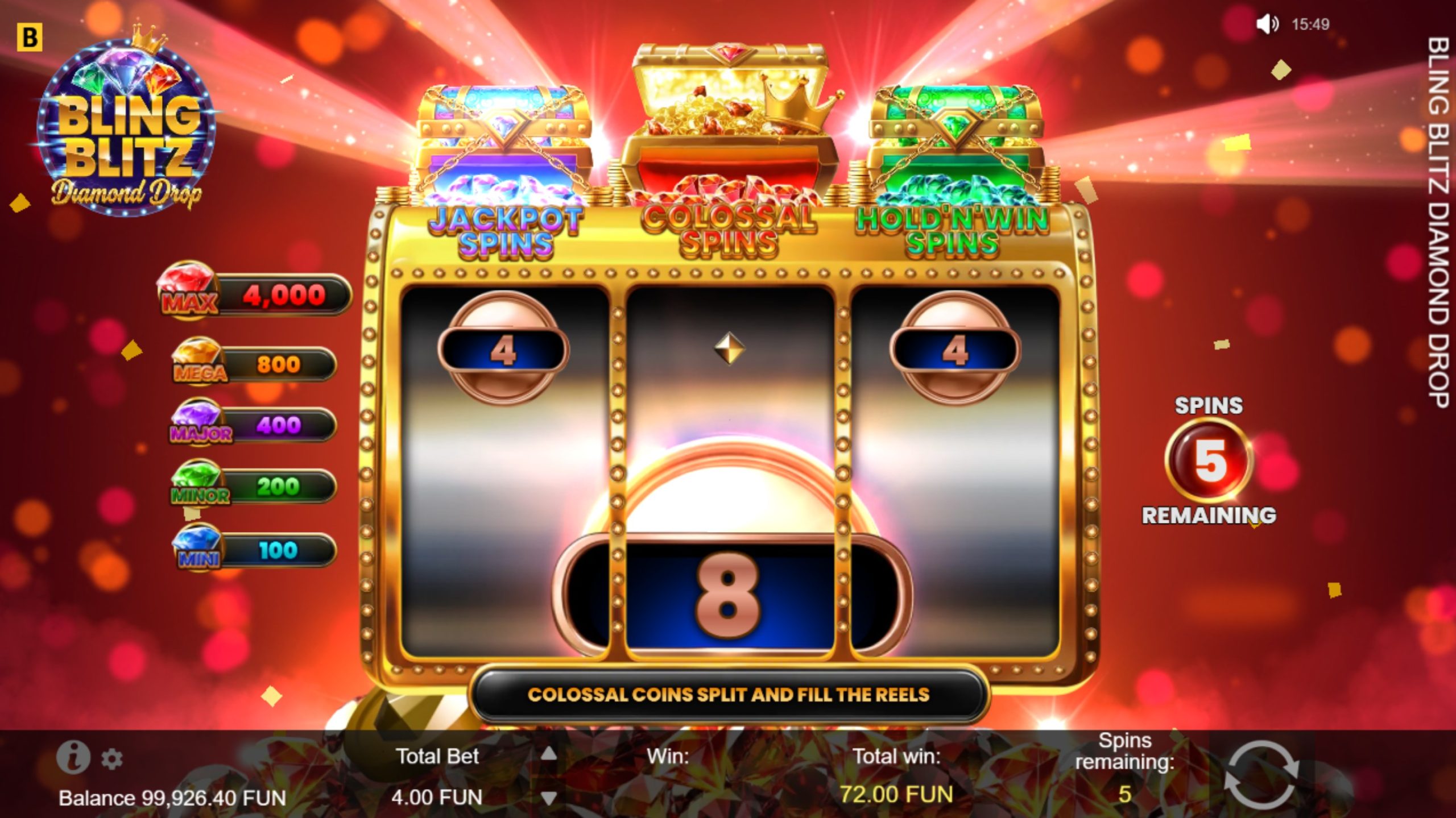 bling blitz diamond drop bonus