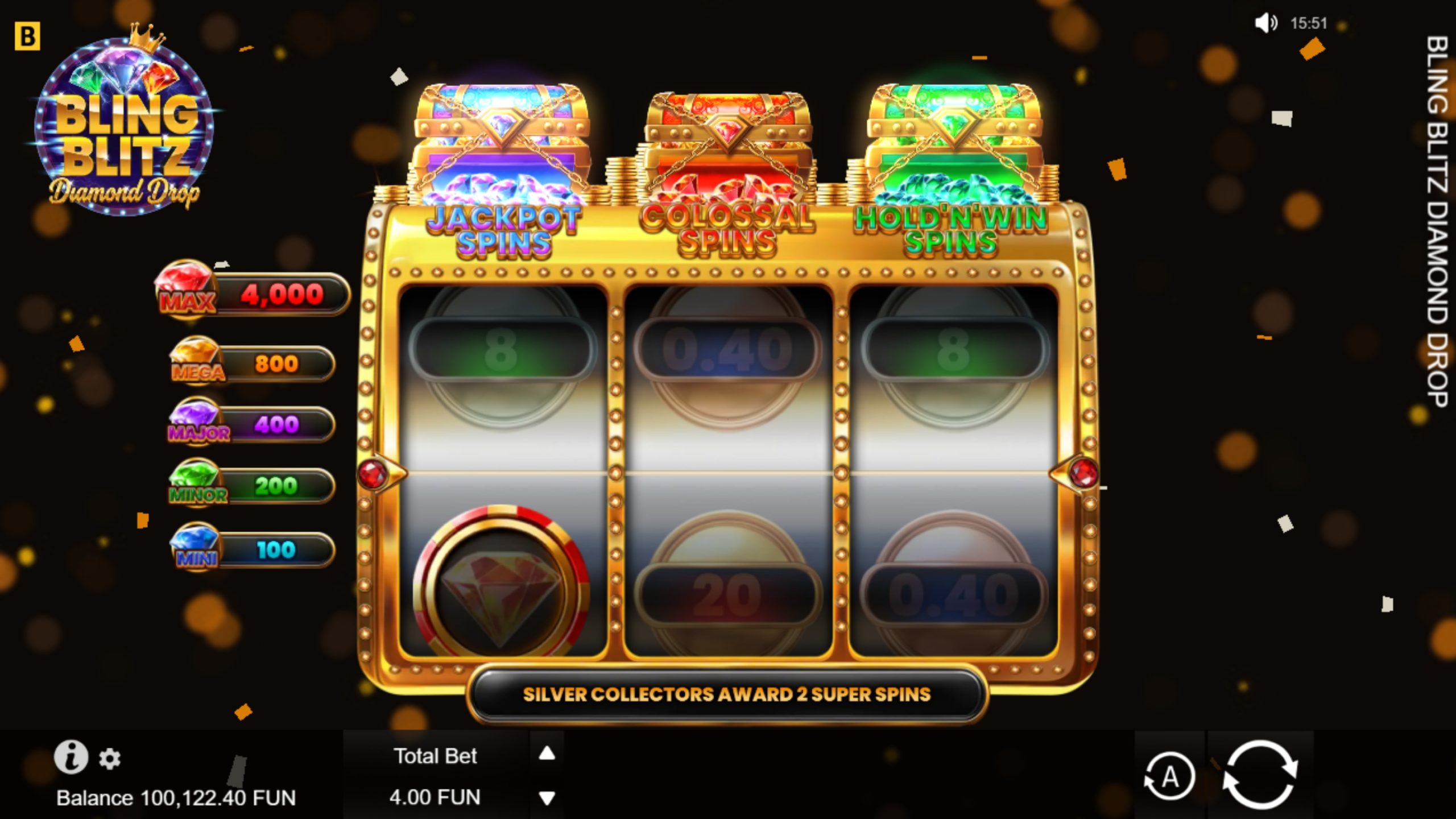 bling blitz diamond drop slot