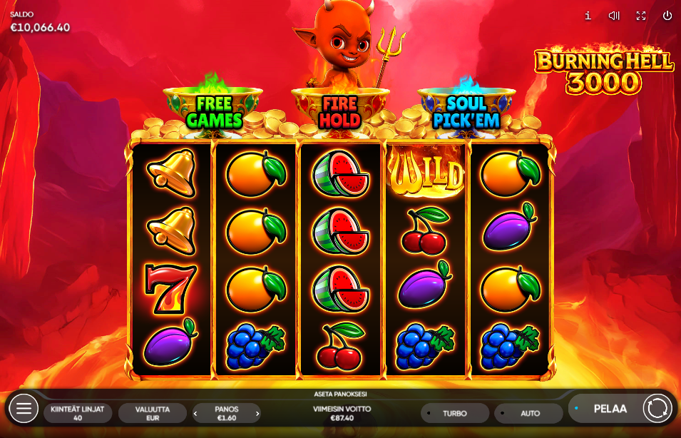 burning hell 3000 slot