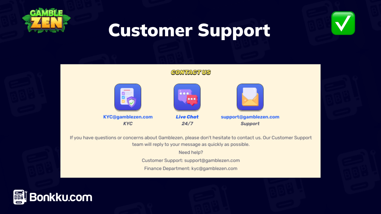 gamblezen customer support