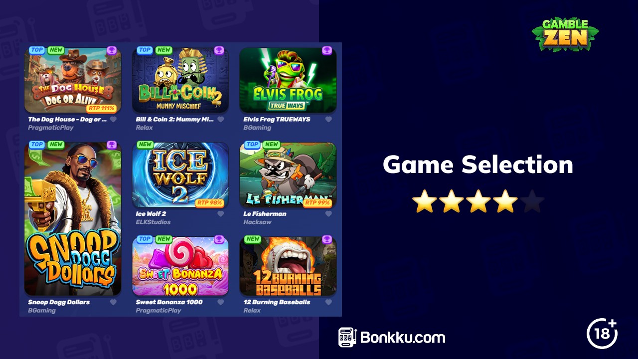 gamblezen game selection
