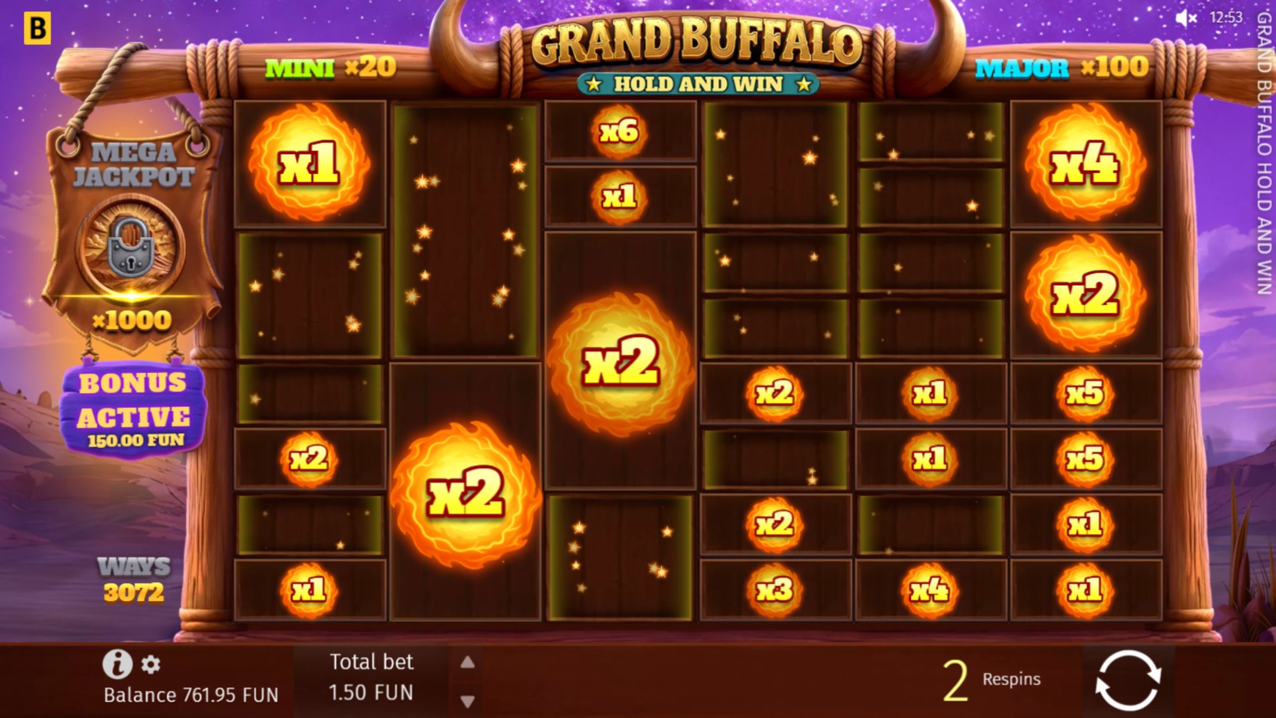 grand buffalo hold and win bonus