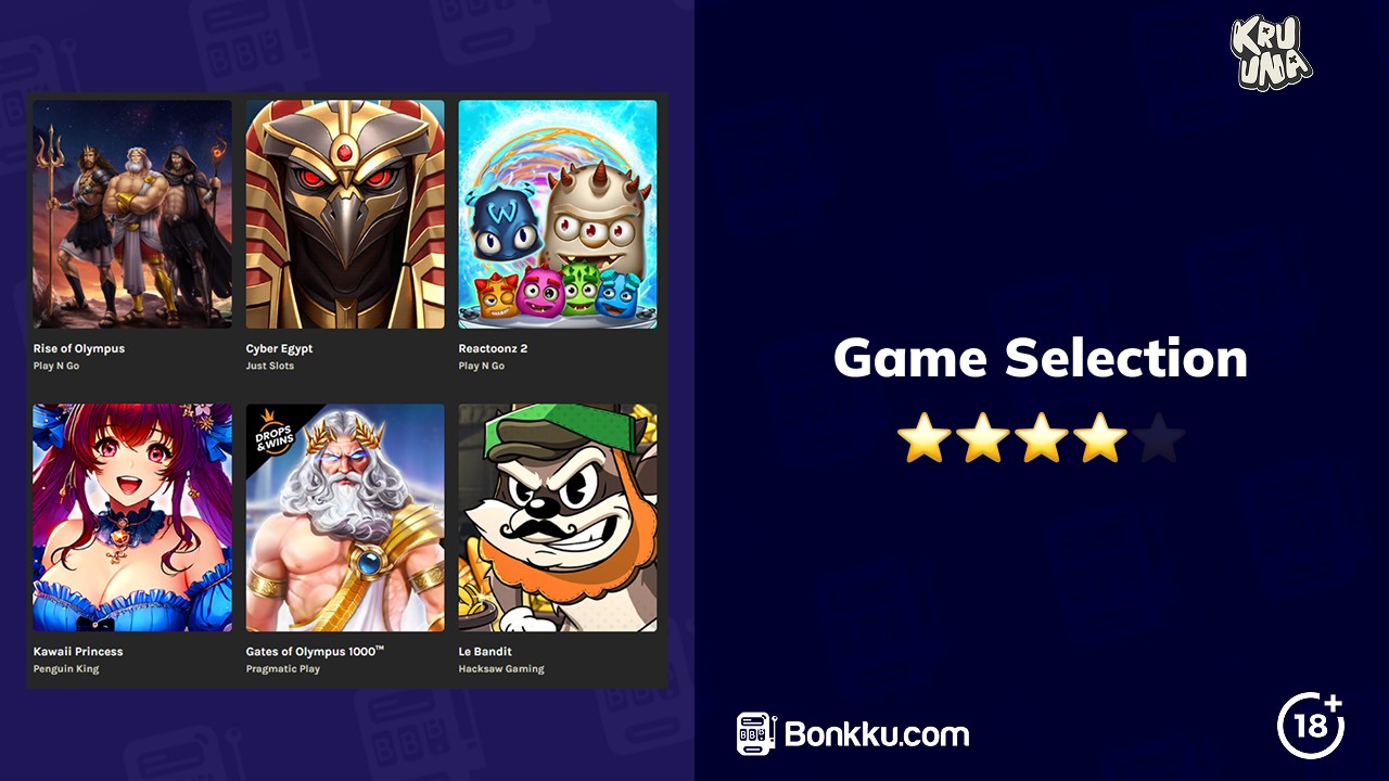 kruuna casino game selection
