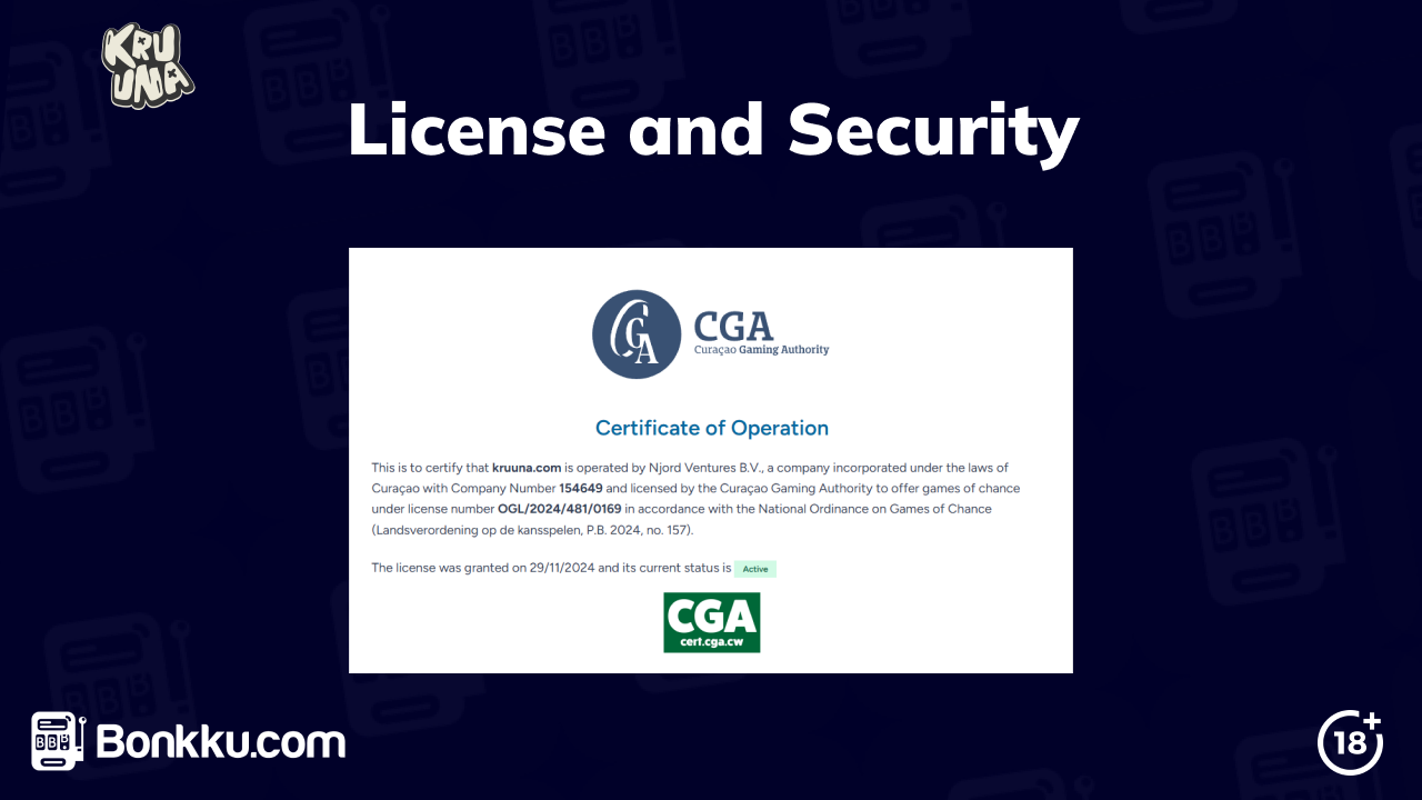 kruuna casino license and safety