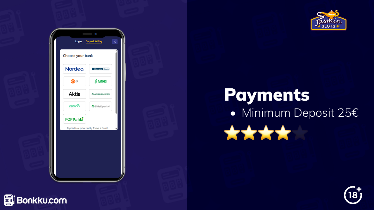 payments at jasmin slots