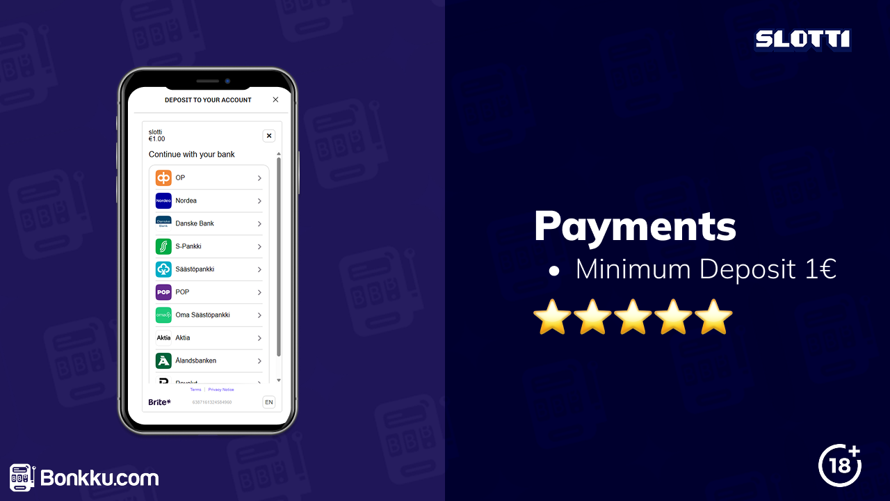 payments at slotti casino