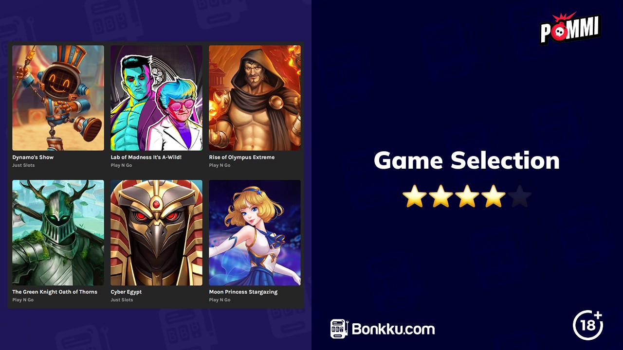 pommi casino game selection