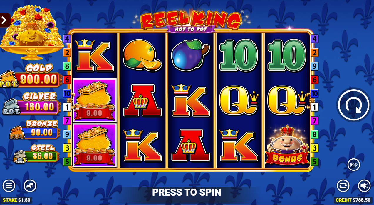 reel king hot to pot slot
