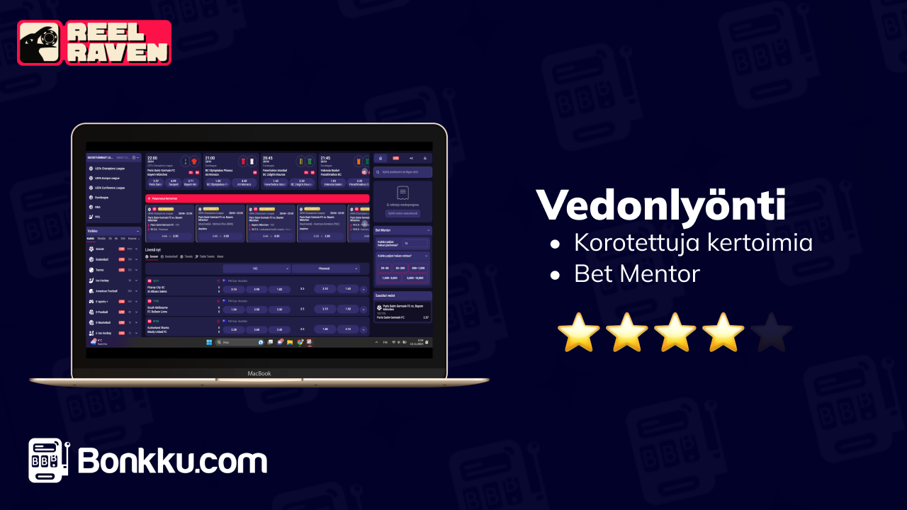 reel raven vedonlyönti