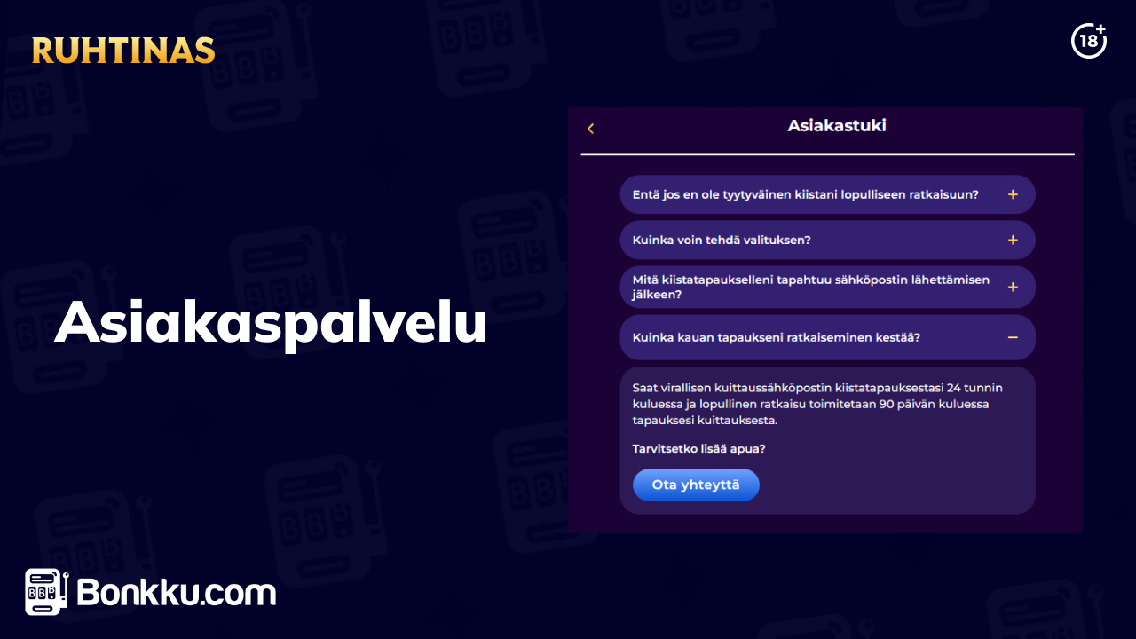 ruhtinas casino asiakaspalvelu