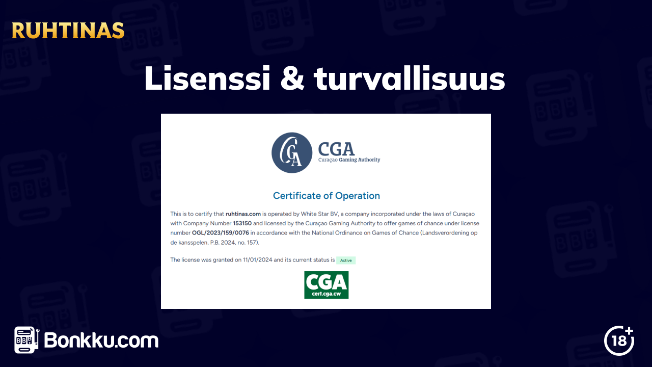 ruhtinas casino lisenssi ja turvallisuus