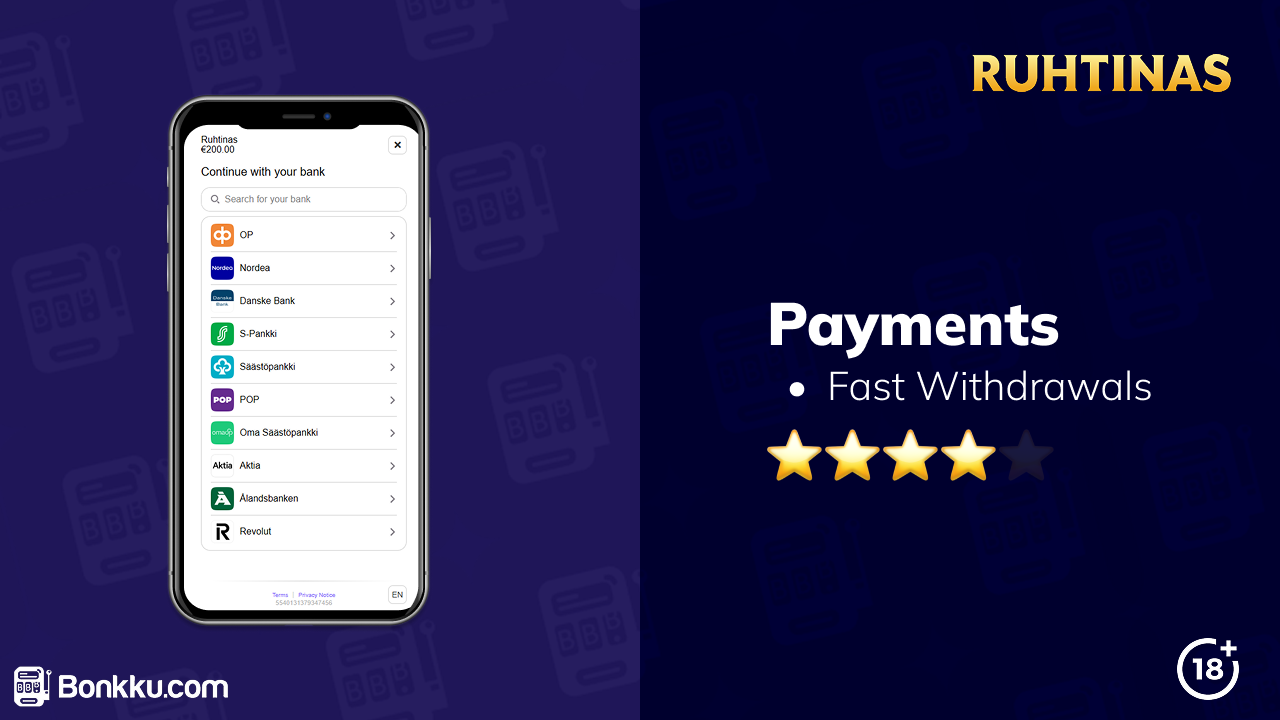 ruhtinas casino payments