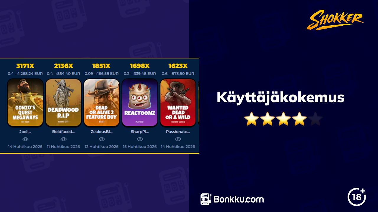 shokker casino käyttäjäkokemus