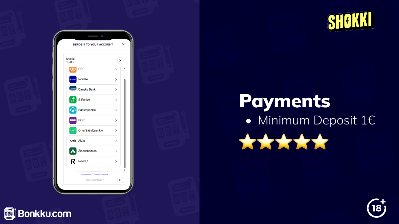 shokki casino payments