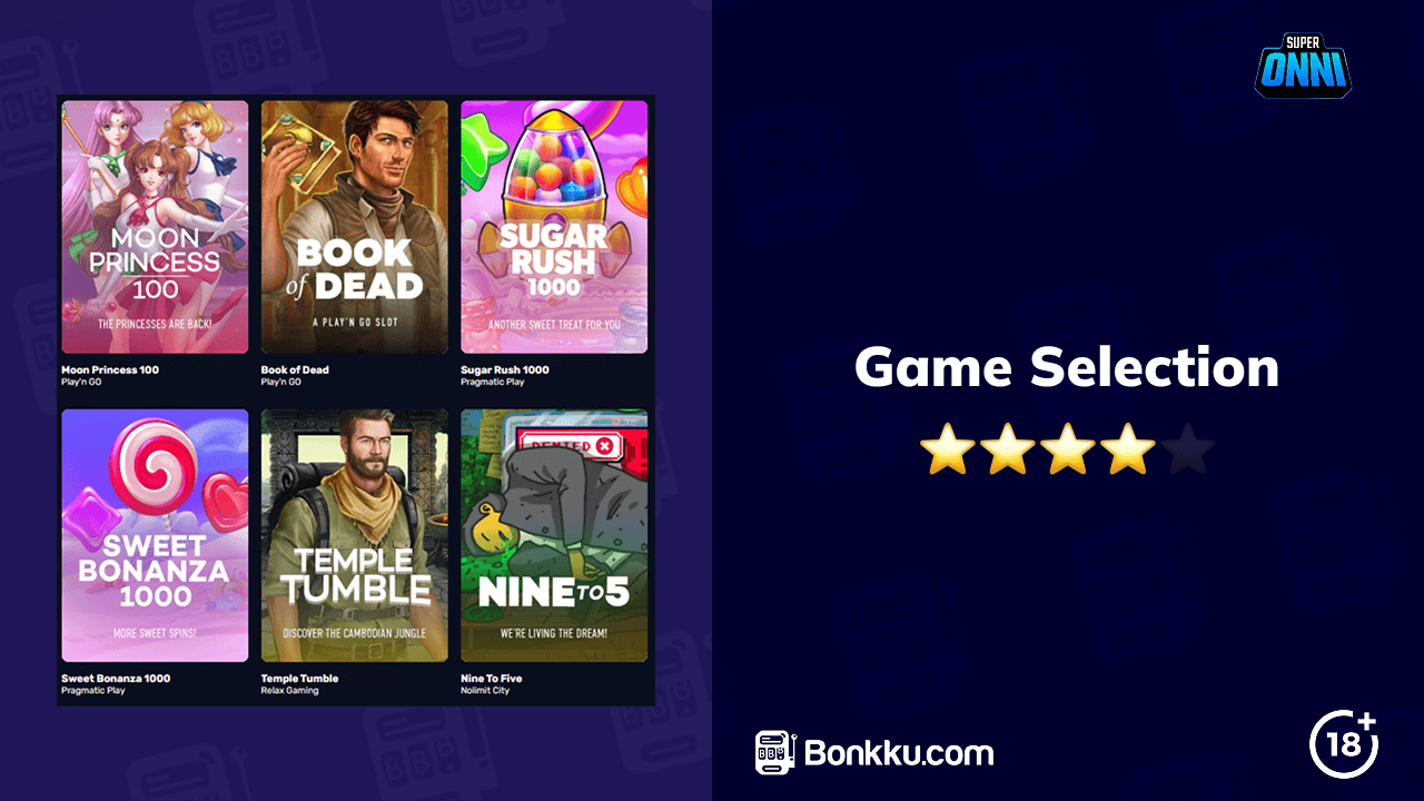 superonni casino game selection