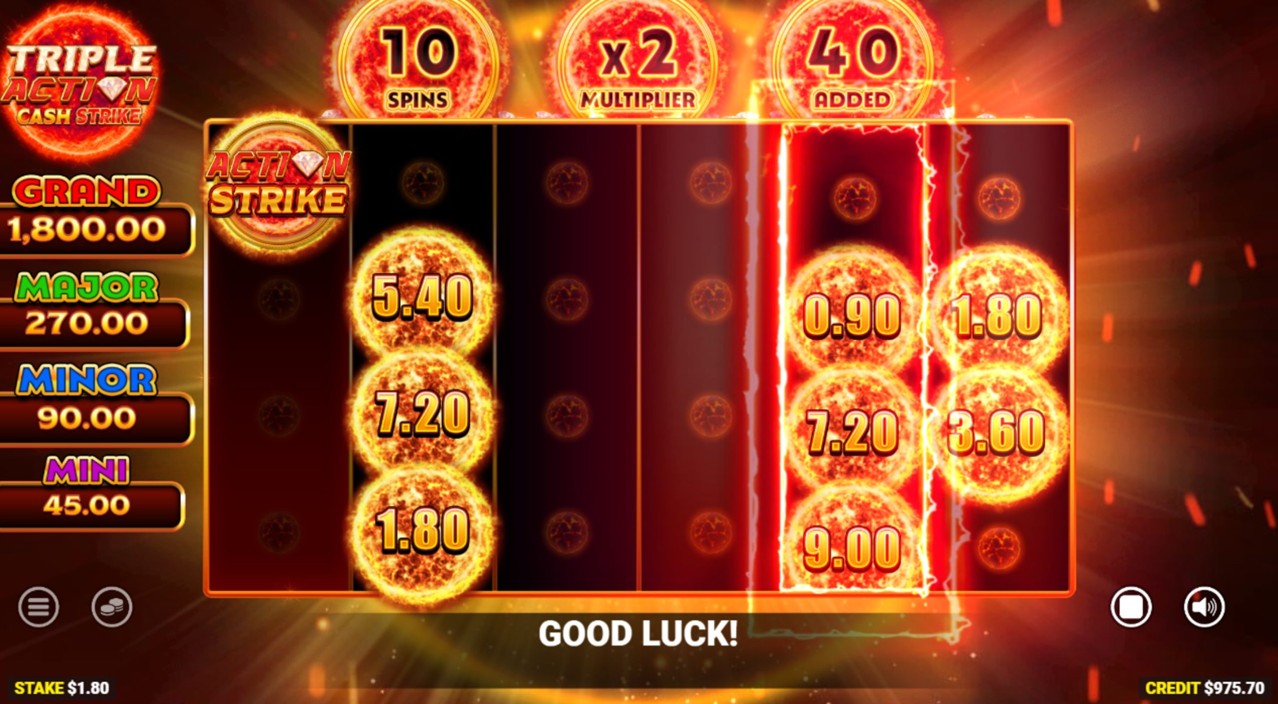 triple action cash strike bonus