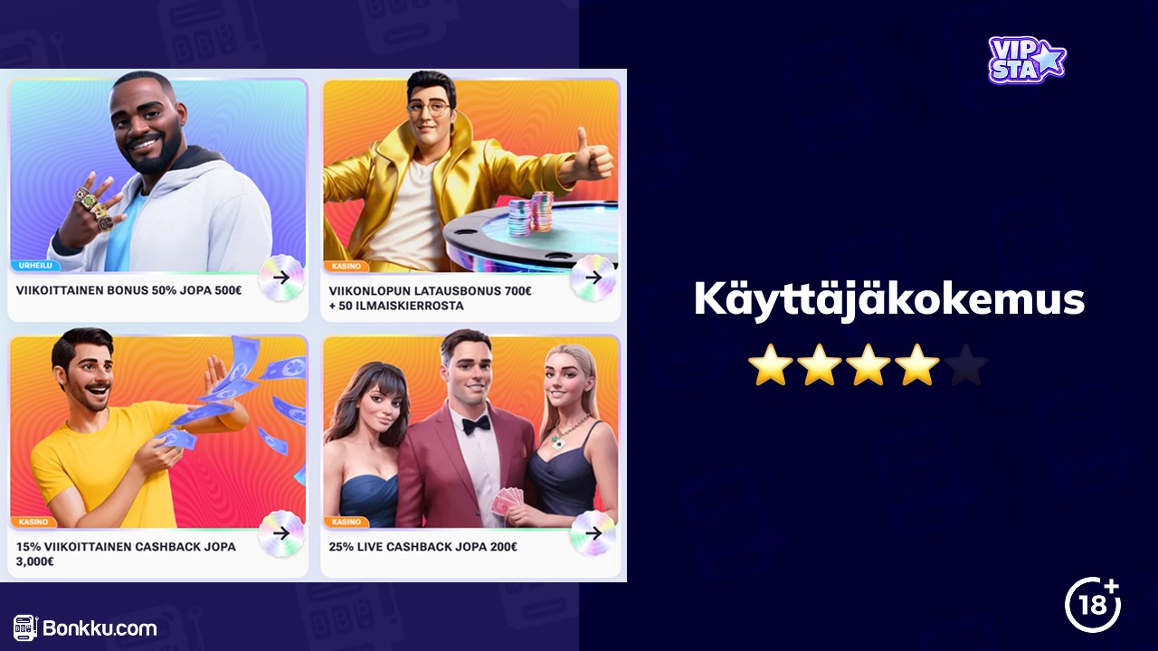 vipsta casino käyttäjäkokemus