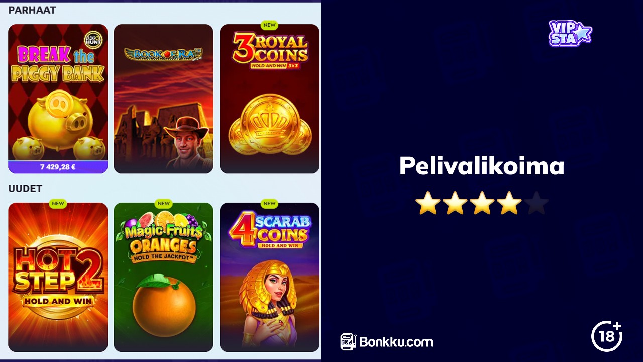 vipsta casino pelit