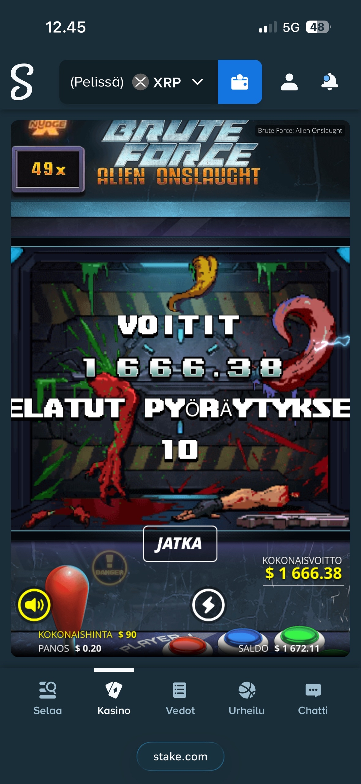 Big wins screenshot