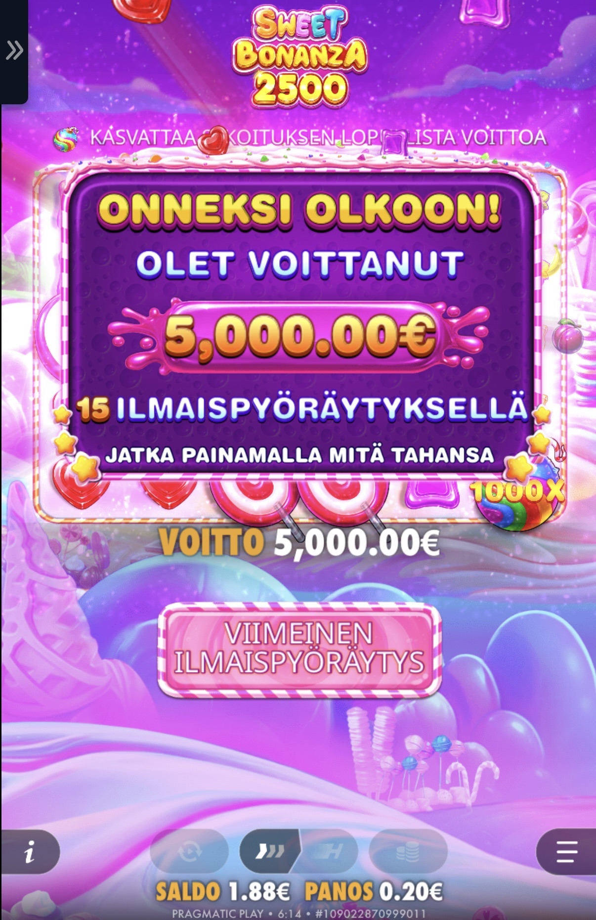 Big wins screenshot