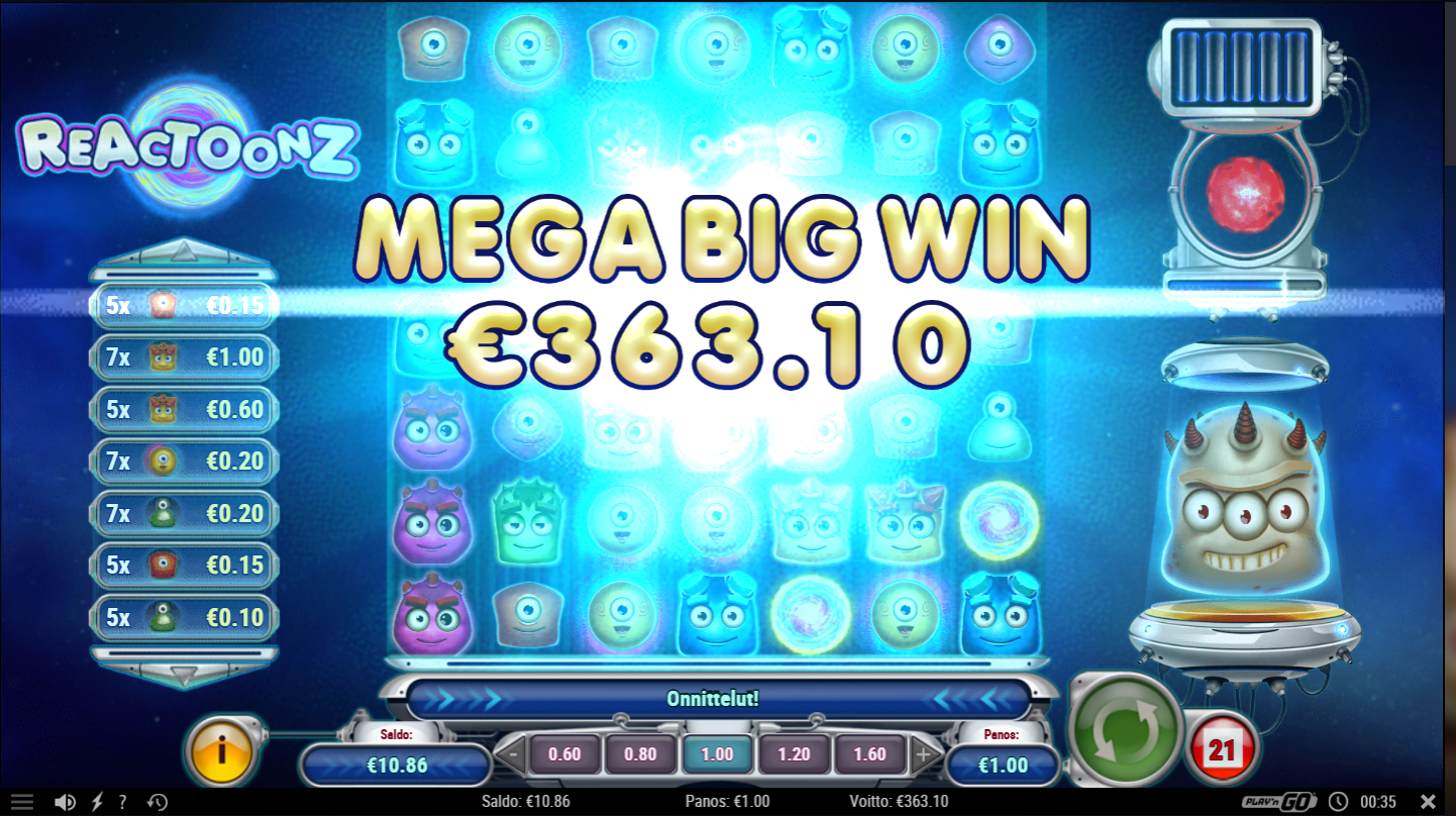 Big wins screenshot