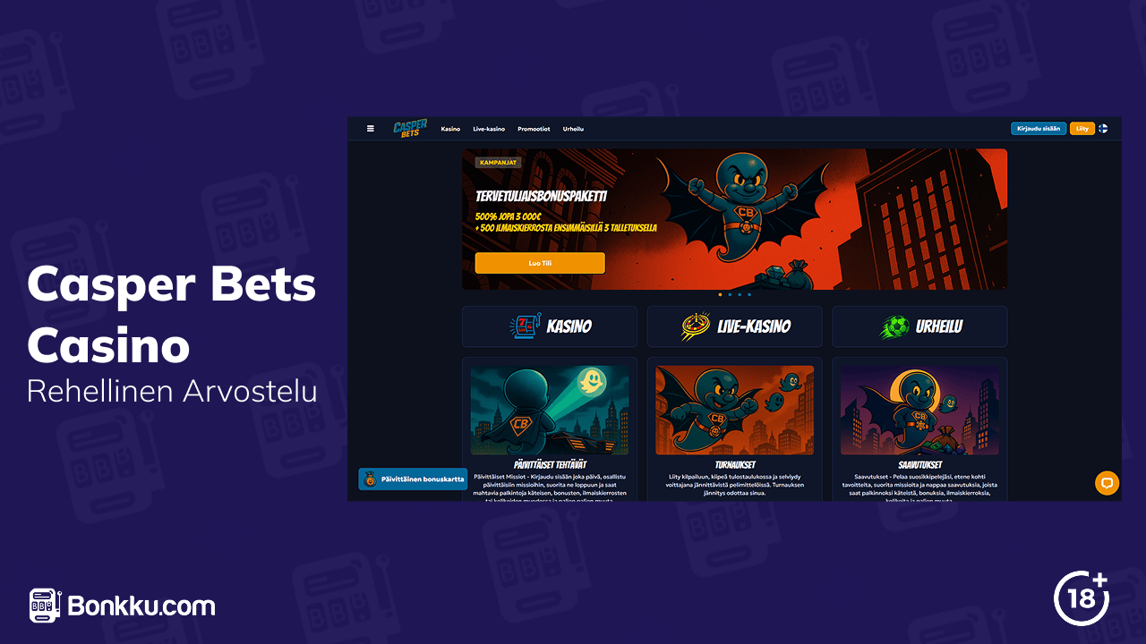 casper bets casino arvostelu