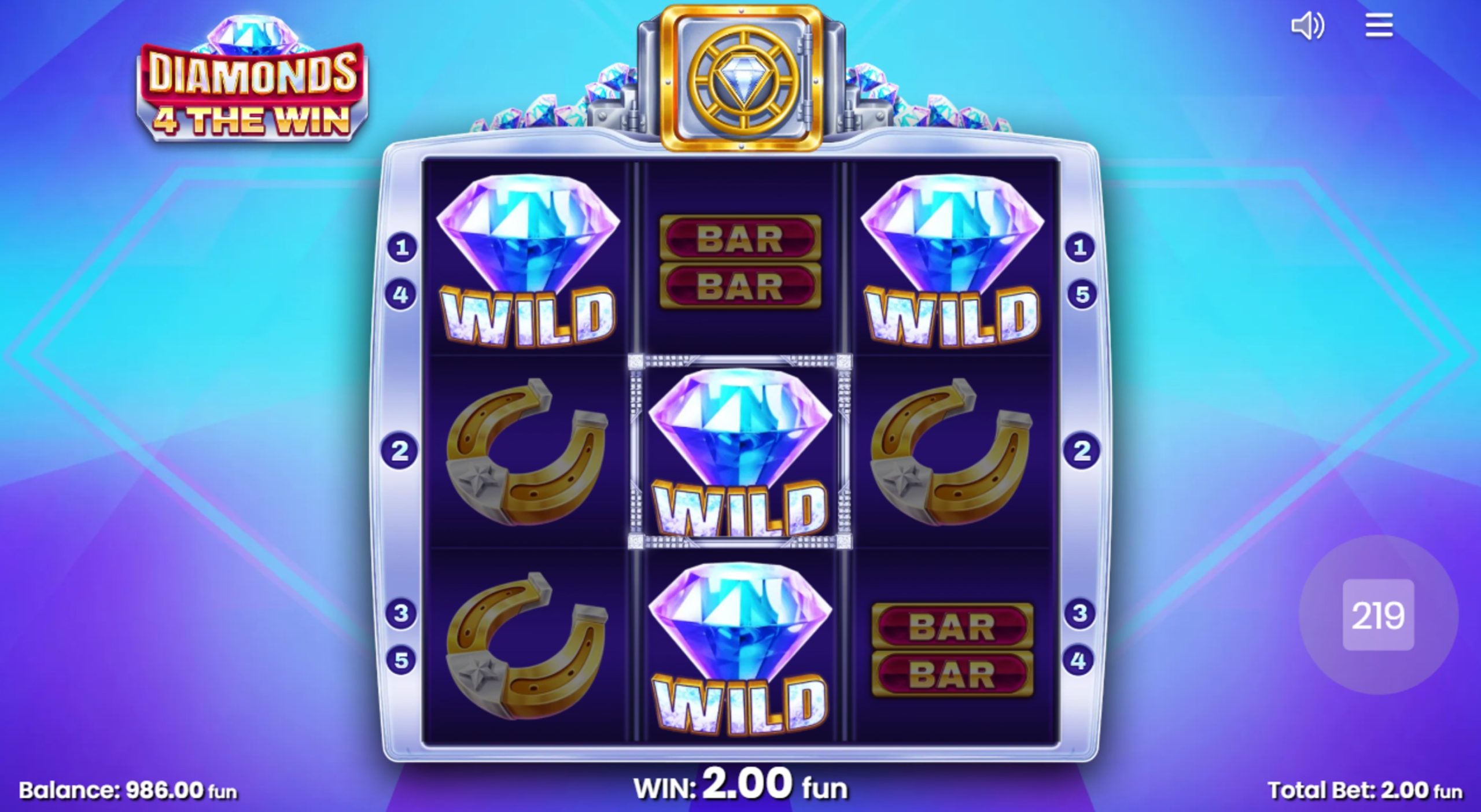 diamonds 4 the win bonus