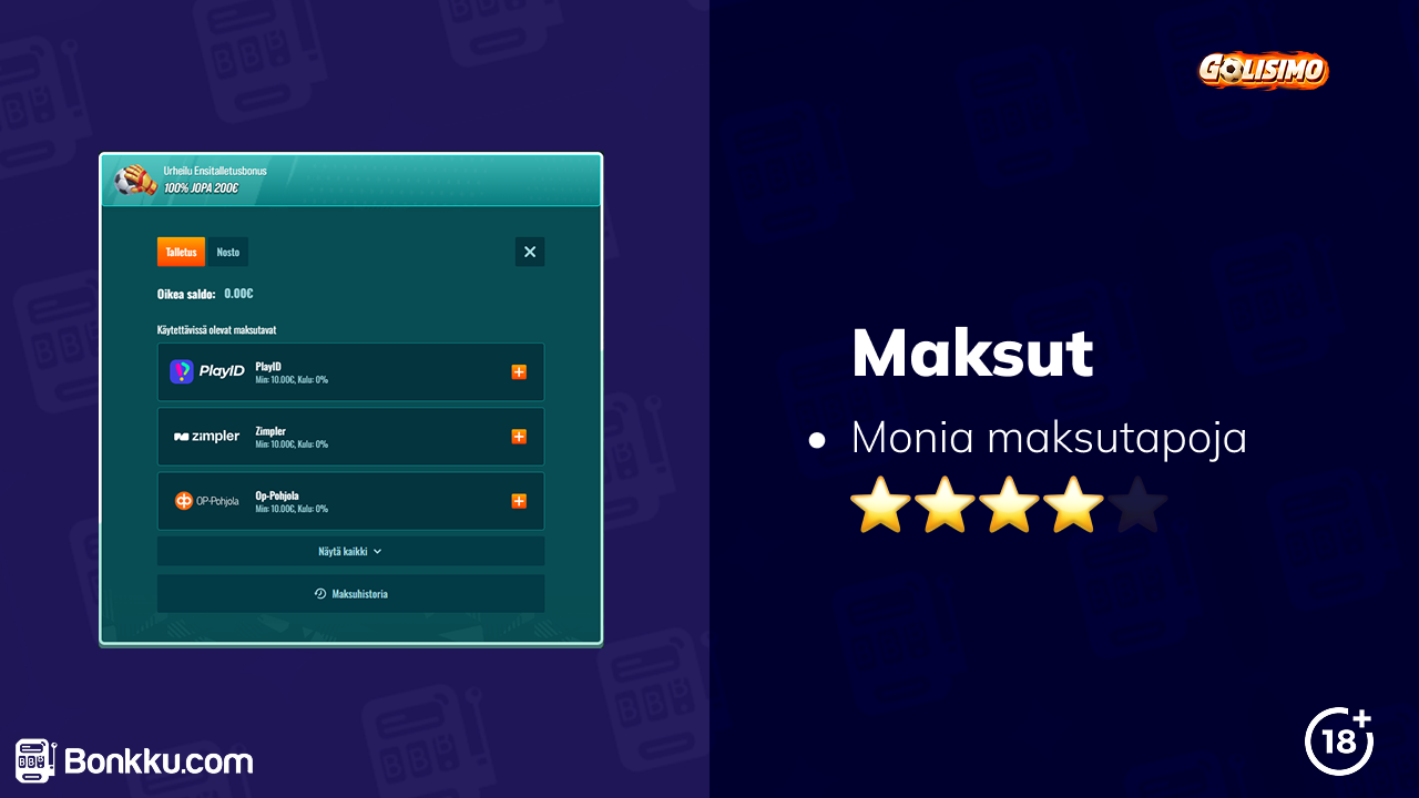 golisimo casino maksut