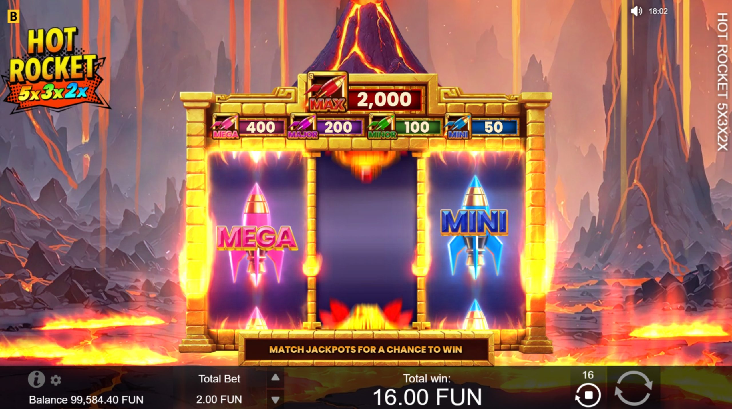hot rocket 5x 3x 2x bonus