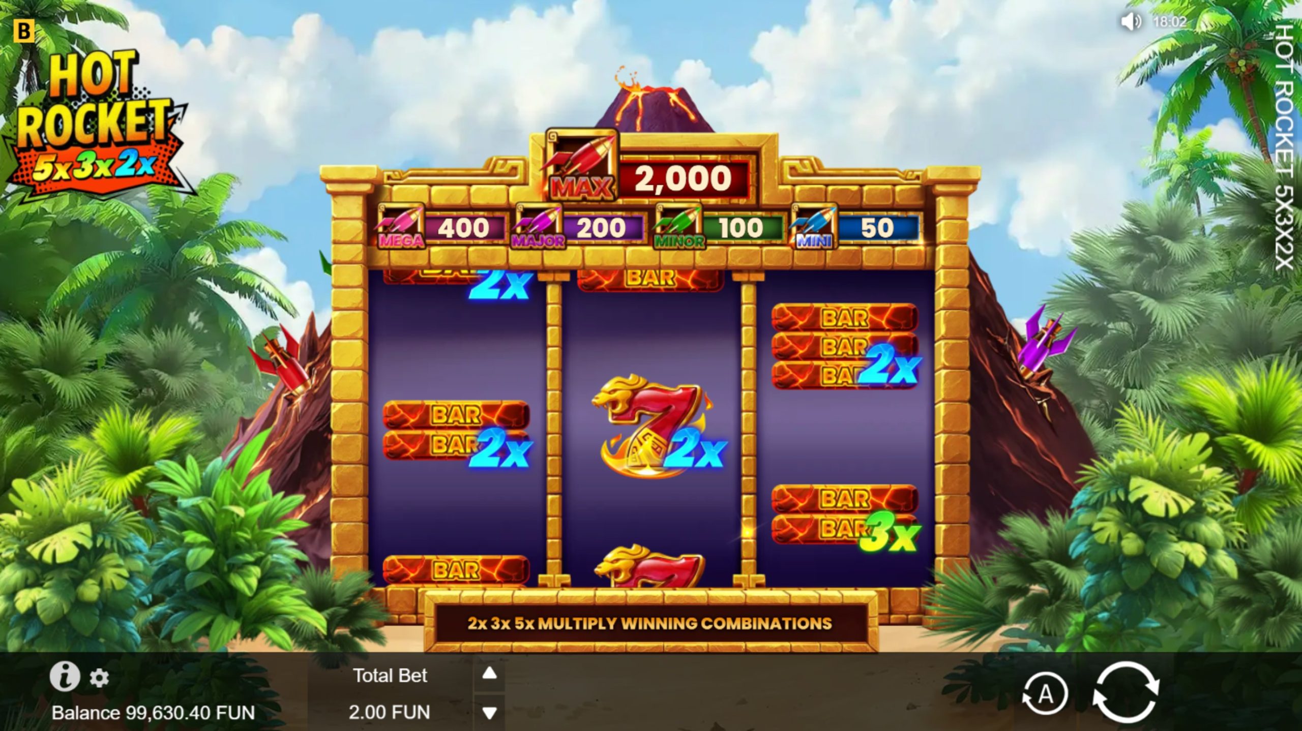 hot rocket 5x 3x 2x slot