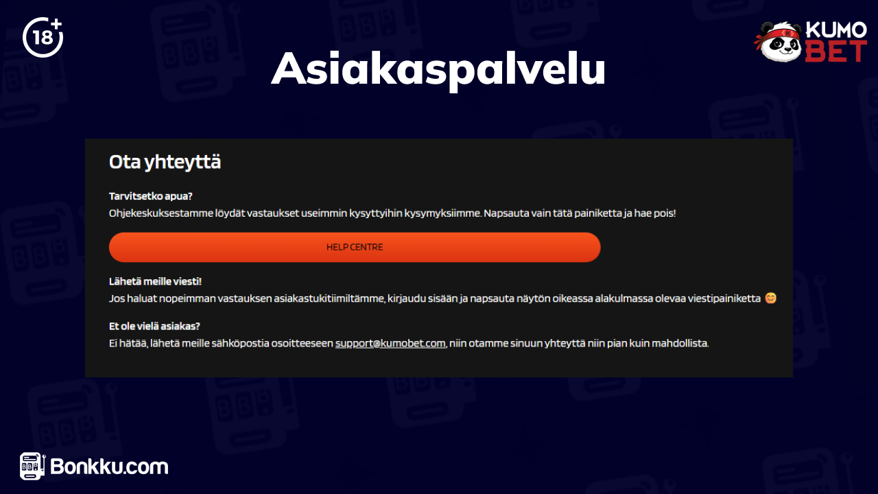 kumobet casino asiakaspalveli