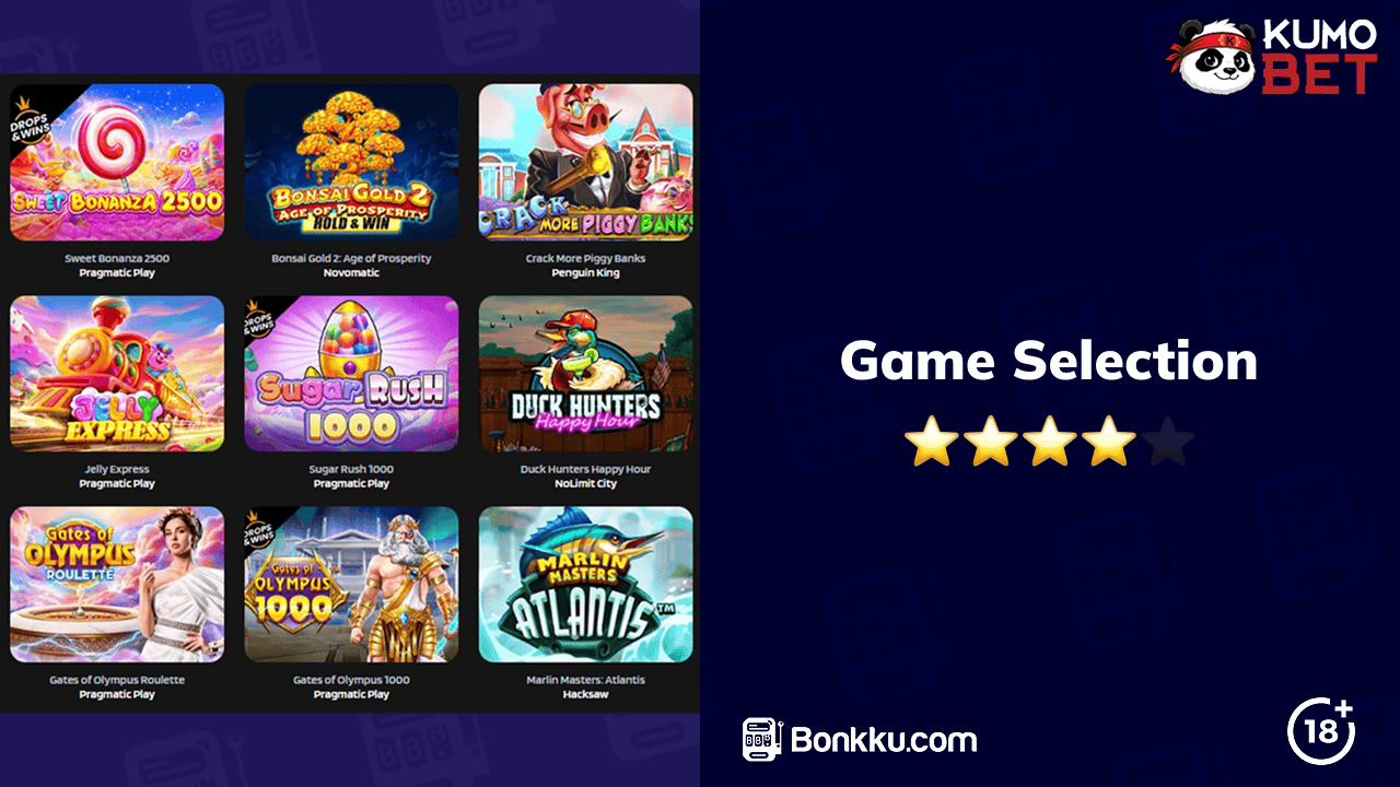 kumobet casino game selection
