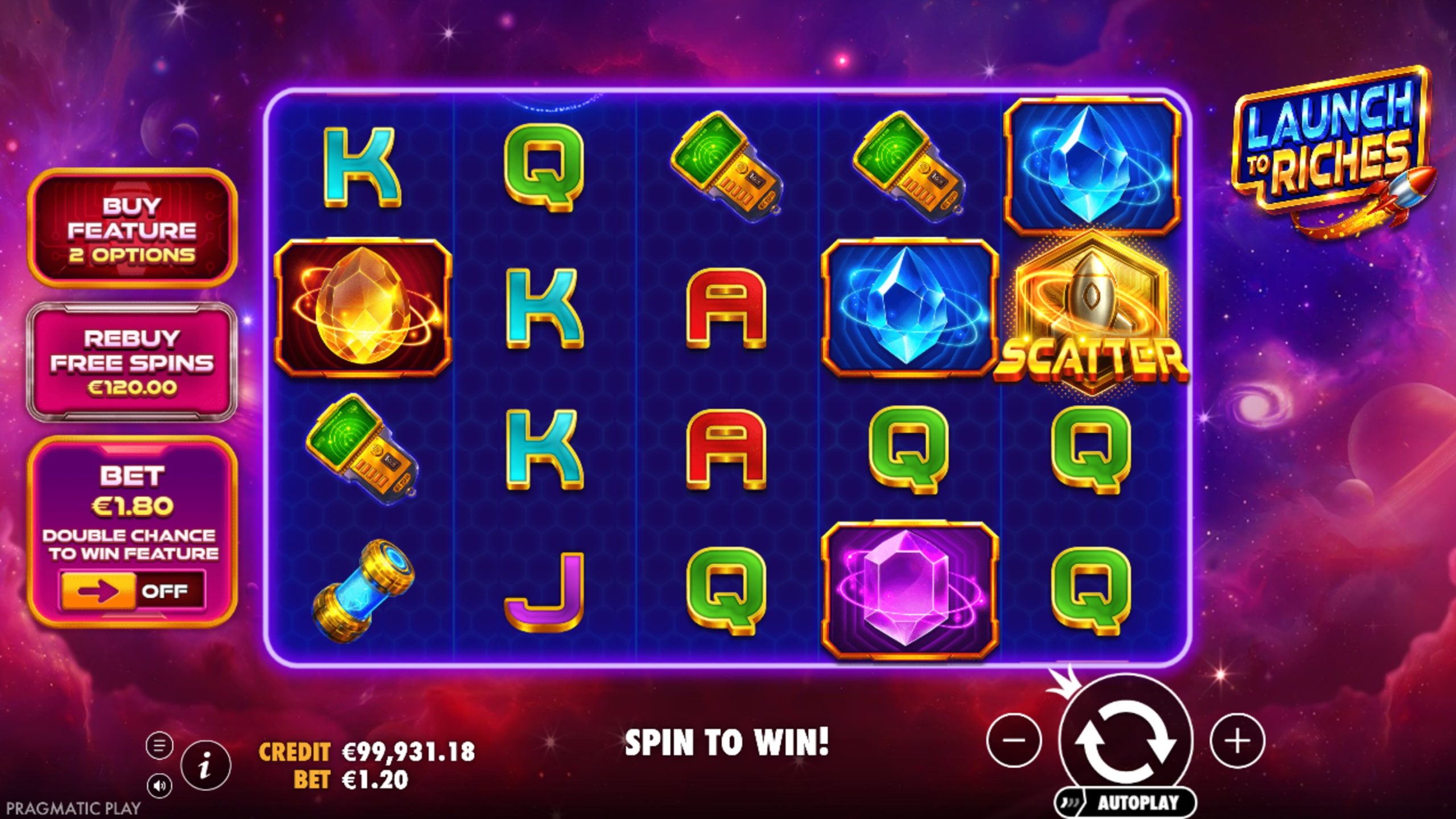 launch to riches slot