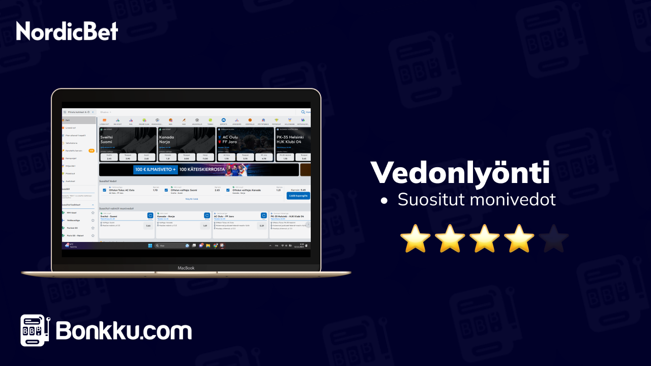 nordicbet vedonlyönti