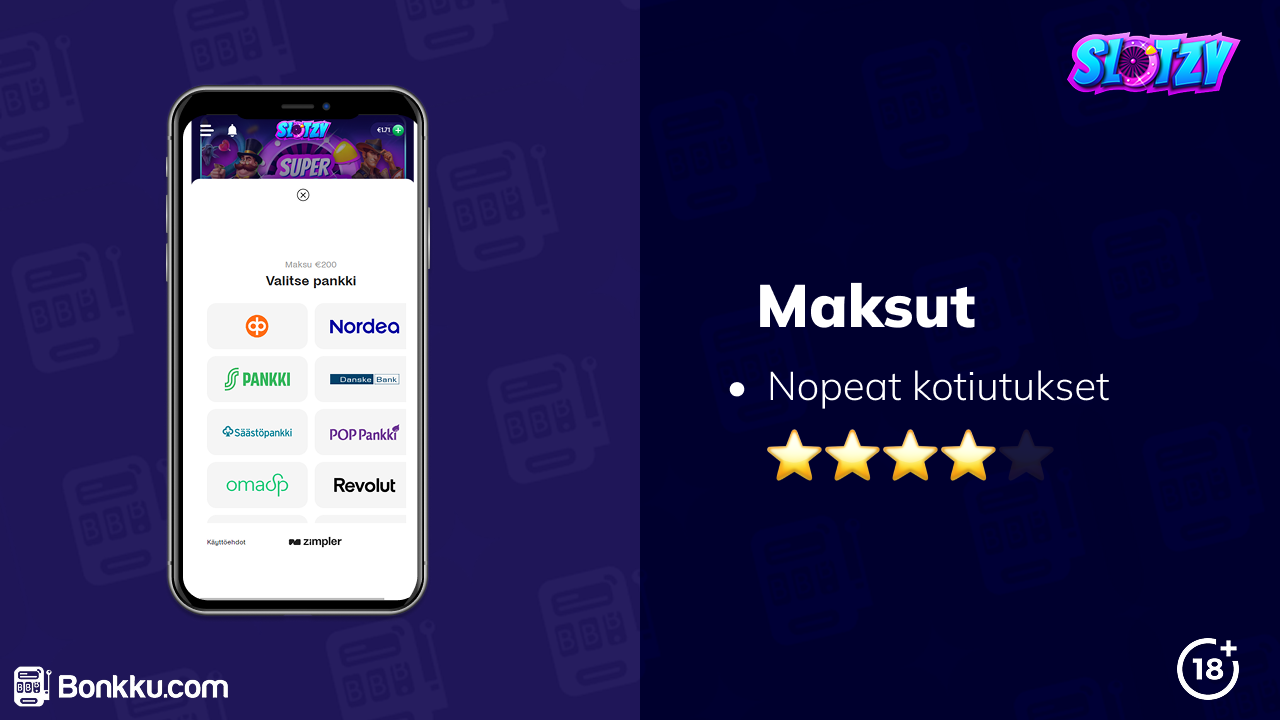 slotzy casino kotiutus ja talletus