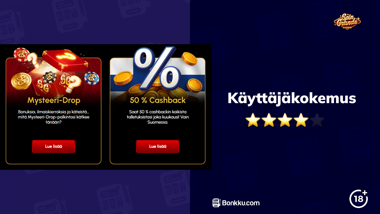 spin grande casino käyttäjäkokemus